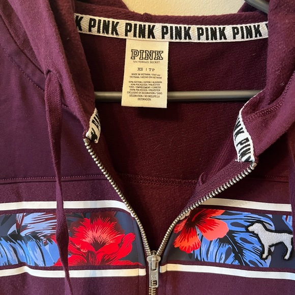 PINK Maroon Hoodie - Picture 2 of 3